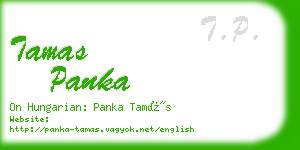 tamas panka business card